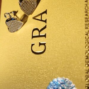 Moissanite Heart Shaped Earrings.